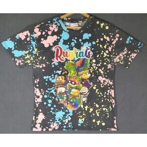 Nickelodeon Rugrats Tie Dye Splatter T-Shirt XL Vintage Style 90s Cartoon #2